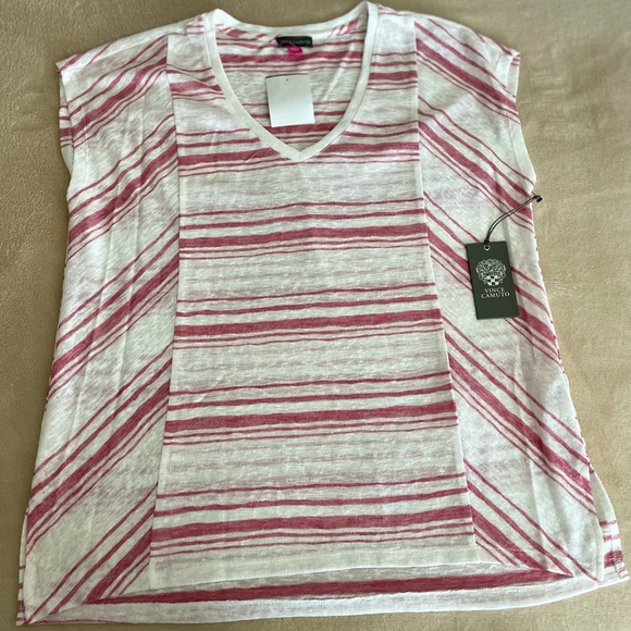 Vince Camuto Striped V-Neck Dolman Top - Size S - Picture 9 of 12